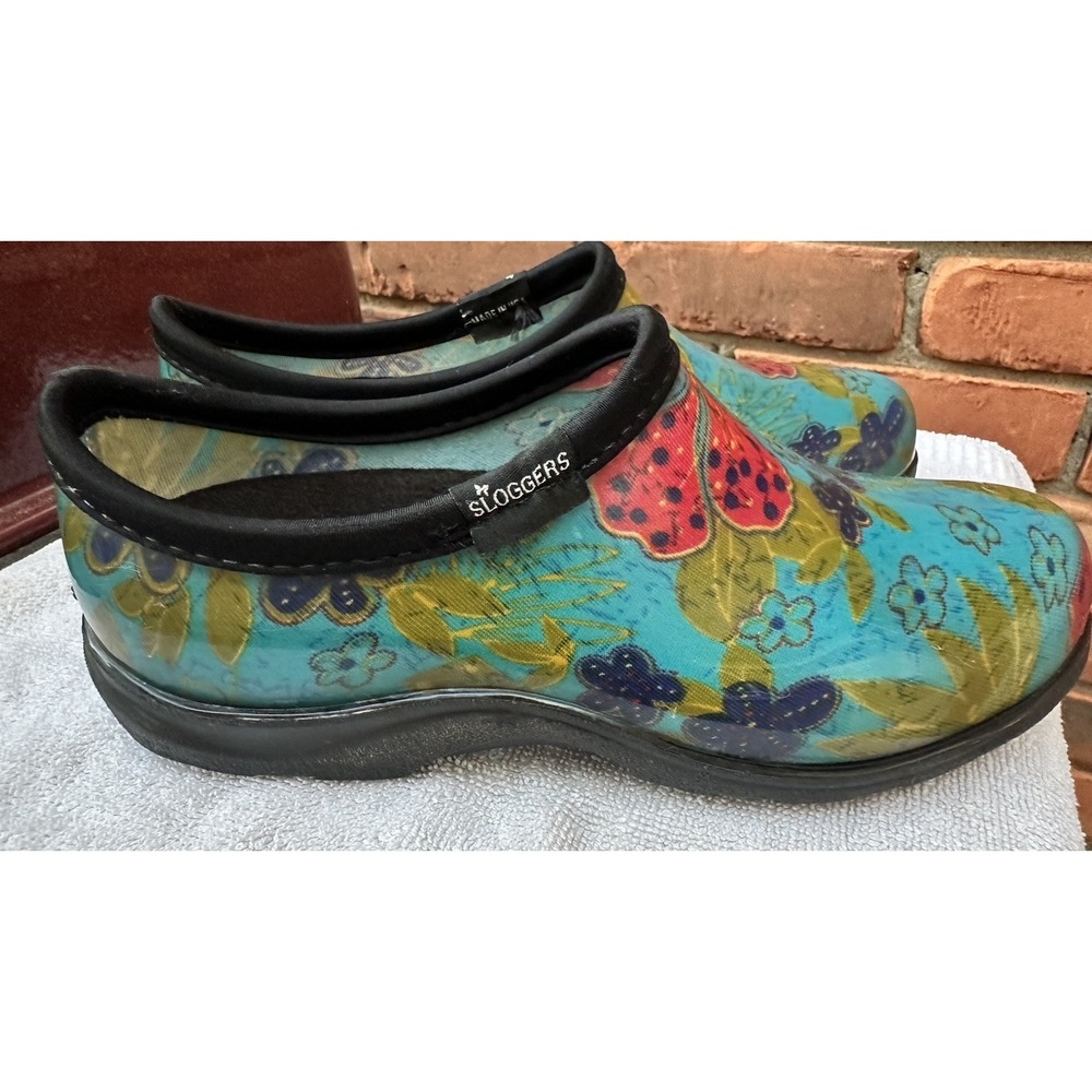 Sloggers Floral Waterproof Garden Rain Clogs Women's Size 7 Made In USA